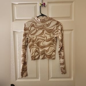 Hollister Long Sleeve Mock Neck Top